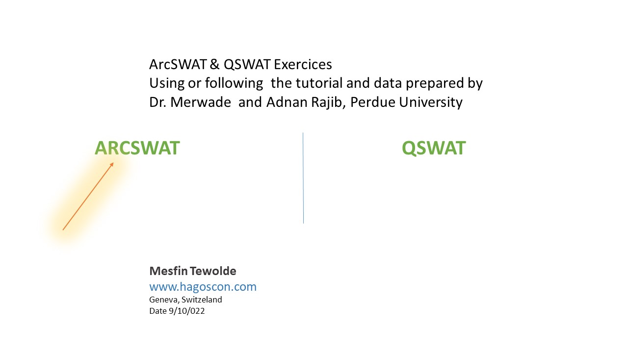 Differences were observed while running ARCSWAT and QSWAT Exercises with the same data